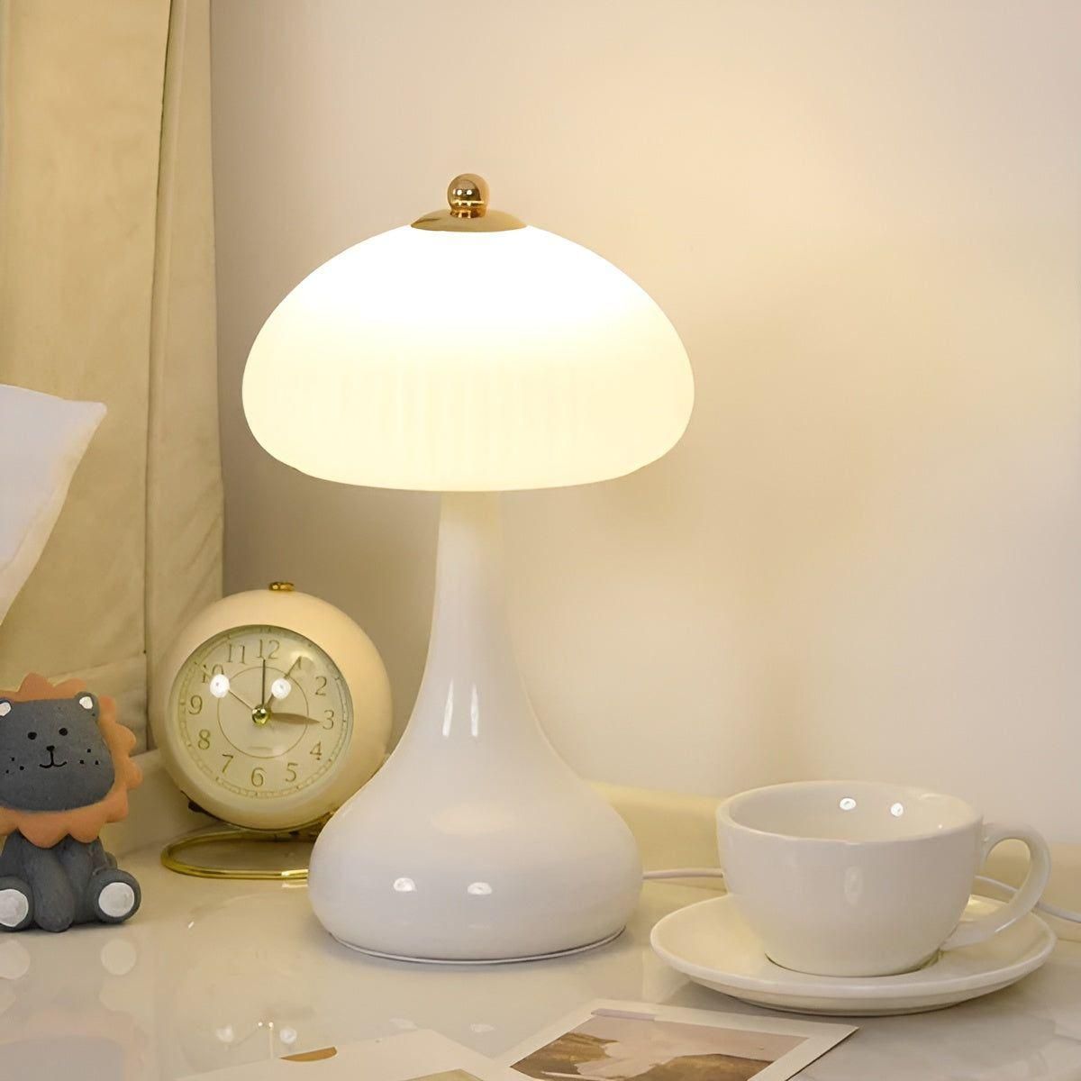 Roma Lampa - Lyxig Premium Gräddsvamp Bordslampa Carvallo