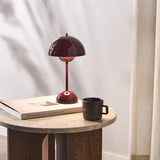 Vintage Trådlampa | Uppladdningsbar med Plisserad Textilskärm | Touch Dimmbar Carvallo