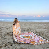 Rosefield Blommig Strand Picknick Resefilt Carvallo