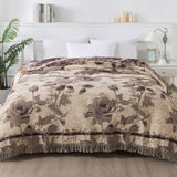 Rosewood Grace Kastanje Colored Cotton Blanket Carvallo