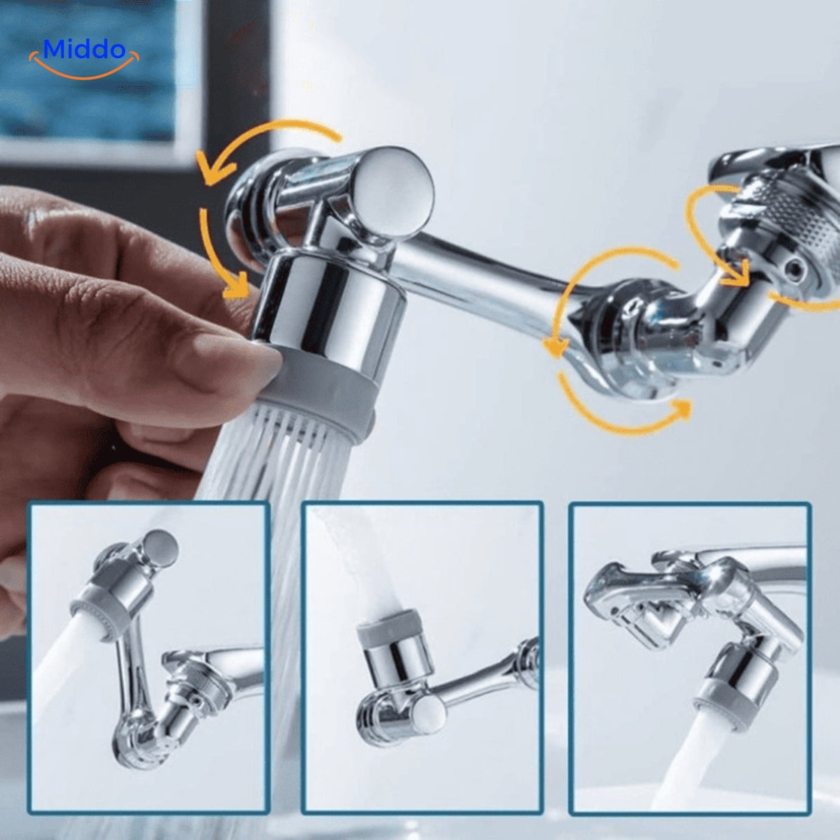 Carvallo | WaterWhirl - 360° svängbar kran med justerbar dusch Carvallo