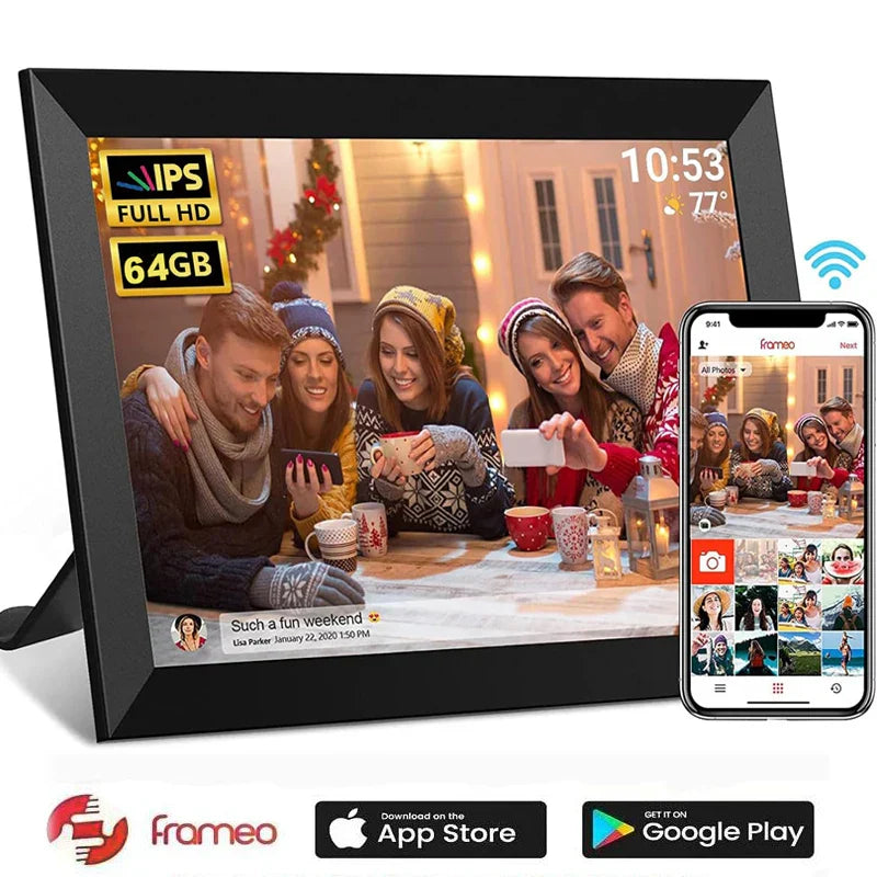 Royallure Frameo 10,1" Digital Fotoram WiFi Smart Fotoram IPS Touch HD Carvallo