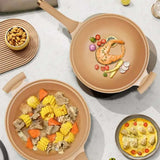 Royallure Non-Stick Wok med värmebeständig handtag – Idealisk för wokning och sautering Carvallo