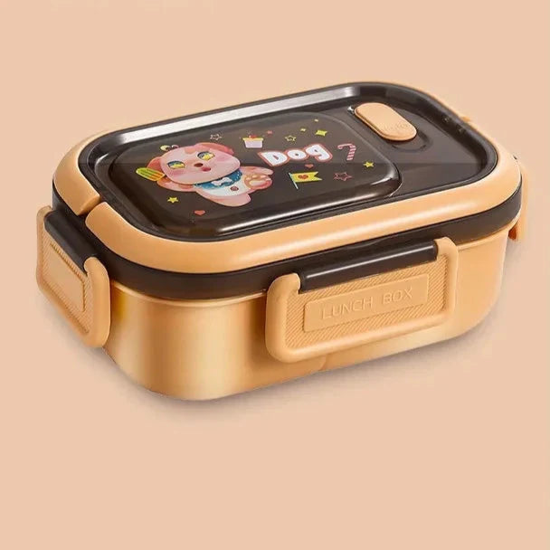 Royallure 1200ML Dubbellager Bento Lunch Box med Fack, Gaffel & Sked, Mikrosäker för Picknick & Kontor Carvallo