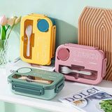 Royallure 1300ML Bärbar Bento Matlåda med Fack, Gaffel & Sked, Mikrosäker för Barn, Studenter & Kontor Carvallo