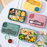Royallure 1300ML Bärbar Bento Matlåda med Fack, Gaffel & Sked, Mikrosäker för Barn, Studenter & Kontor Carvallo