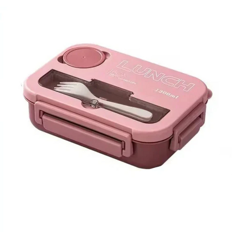 Royallure 1300ML Bärbar Bento Matlåda med Fack, Gaffel & Sked, Mikrosäker för Barn, Studenter & Kontor Carvallo