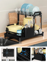 Royallure 2-Tier Diskställ med Rännkorg Kök Bänkskivor Skål Organisatör Carvallo