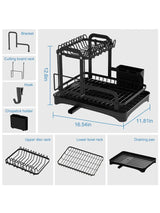 Royallure 2-Tier Diskställ med Rännkorg Kök Bänkskivor Skål Organisatör Carvallo