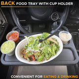 Royallure 2-i-1 Bilrattsbord – Laptopfäste & Matbricka med Koppställare Carvallo