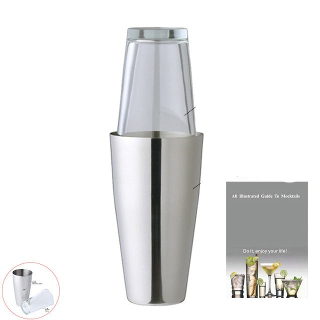 Royallure 22-delars rostfritt stål Boston cocktailshaker-set — Komplett barverktygssats Carvallo