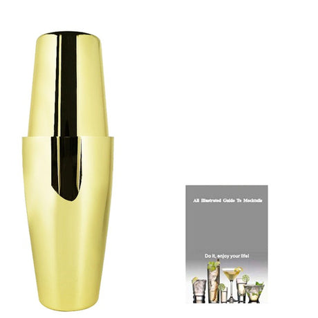 Royallure 22-delars rostfritt stål Boston cocktailshaker-set — Komplett barverktygssats Carvallo