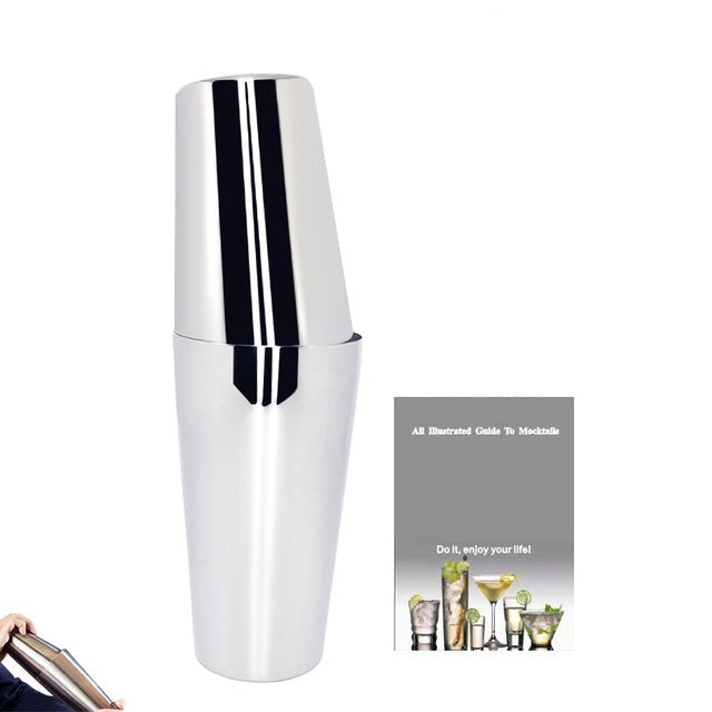 Royallure 22-delars rostfritt stål Boston cocktailshaker-set — Komplett barverktygssats Carvallo