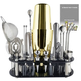 Royallure 22-delars rostfritt stål Boston cocktailshaker-set — Komplett barverktygssats Carvallo
