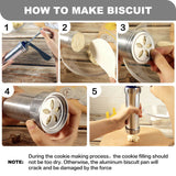 Royallure 25-delars kakpress-set – Aluminium, 20 skivor & 4 munstycken, lätt att använda Carvallo