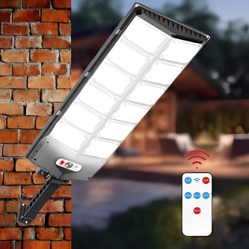 Royallure 250W Solsken Gatubelysning – Rörelsesensor, IP66, All-in-One Utomhusbelysning Carvallo