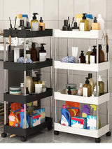 Royallure 3-Tier Rullande Verktygsvagn Slim Lagringsställ för Kök & Badrum Carvallo