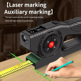 Royallure 3-i-1 Digital Laser Mätare – Måttband, Laser & Krysslinje, Bakgrundsbelyst LCD Carvallo