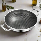 Royallure Tri-Ply 316 Rostfritt Stål Stekpanna Honungskombination Wok Stekpanna för Alla Spisar Carvallo