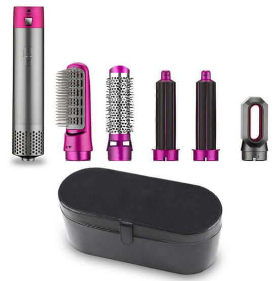 Royallure 5-i-1 Hårföna Styler – Blåsa-torr, Locka, Raka, Volymisera, Frizz-fri ION Finish Carvallo