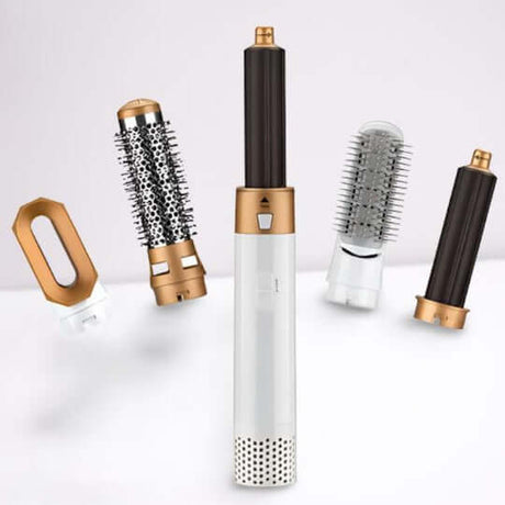 Royallure 5-i-1 Hårföna Styler – Blåsa-torr, Locka, Raka, Volymisera, Frizz-fri ION Finish Carvallo