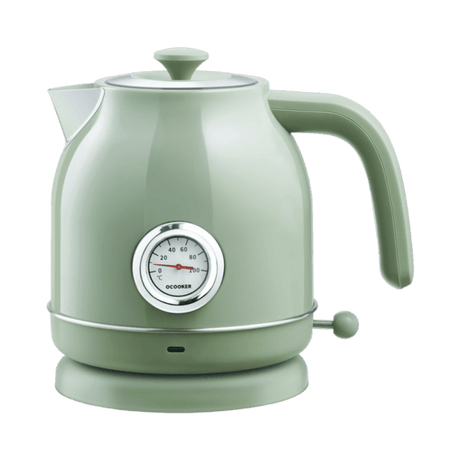 Royallure 58 oz Retro Rostfritt Stål Elektrisk Kettle – 1500 W Snabbkokning, Temperaturdisplay, Automatisk Avstängning Carvallo