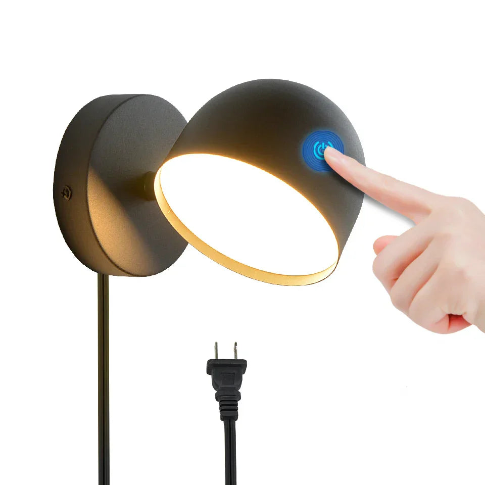 Royallure LED Inomhus Vägglampa 350° Rotera med Touch Dimming switch 9W Carvallo