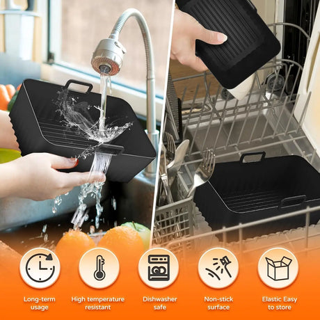 Royallure Air Fryer Tillbehör för Ninja Foodi Dual Zone AF300EU AF400EU 7.6–9.5L Carvallo