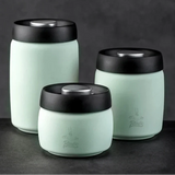 Royallure Kaffeebehållare i rostfritt stål med manuell vakuumlock för färska bönor Carvallo