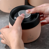 Royallure Kaffeebehållare i rostfritt stål med manuell vakuumlock för färska bönor Carvallo