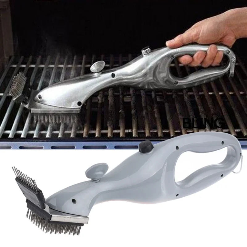 Royallure Steam & Scraper BBQ Grill Cleaner – Stainless Outdoor Steam Brush with Charcoal Scraper Carvallo