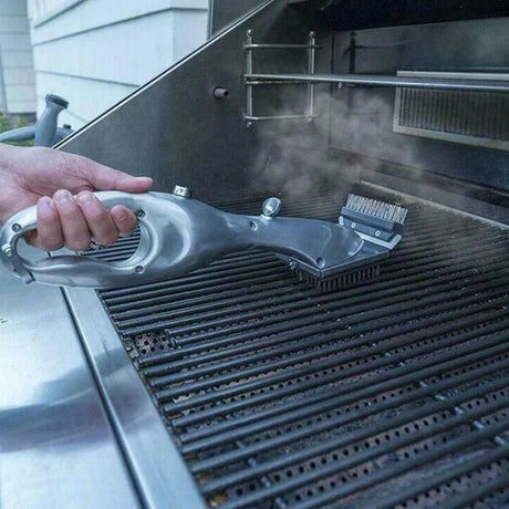 Royallure Steam & Scraper BBQ Grill Cleaner – Stainless Outdoor Steam Brush with Charcoal Scraper Carvallo