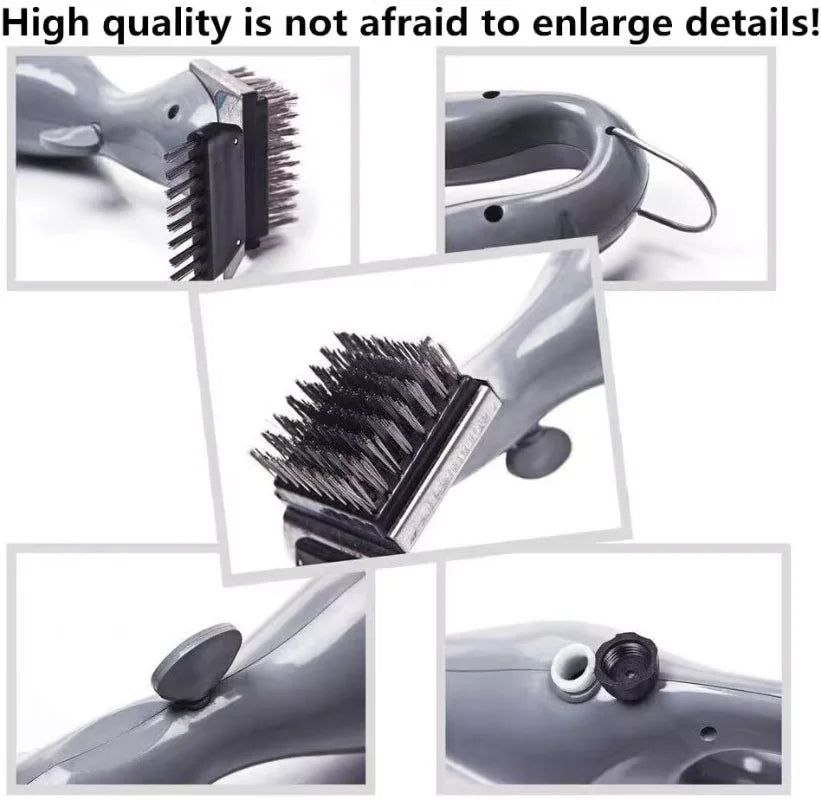 Royallure Steam & Scraper BBQ Grill Cleaner – Stainless Outdoor Steam Brush with Charcoal Scraper Carvallo