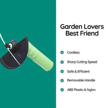 RoyallureCordless Mini Weed Trimmer – Lättviktig, Tyst, Enhandse Precision för Gräs & Kanter Carvallo