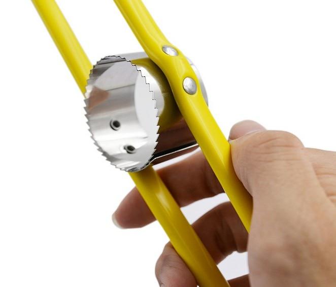 Royallure Rostfritt Stål Majskolvsskalare – Slät, Rörfri Kärnavlägsnande, Kompakt & Ergonomisk Carvallo