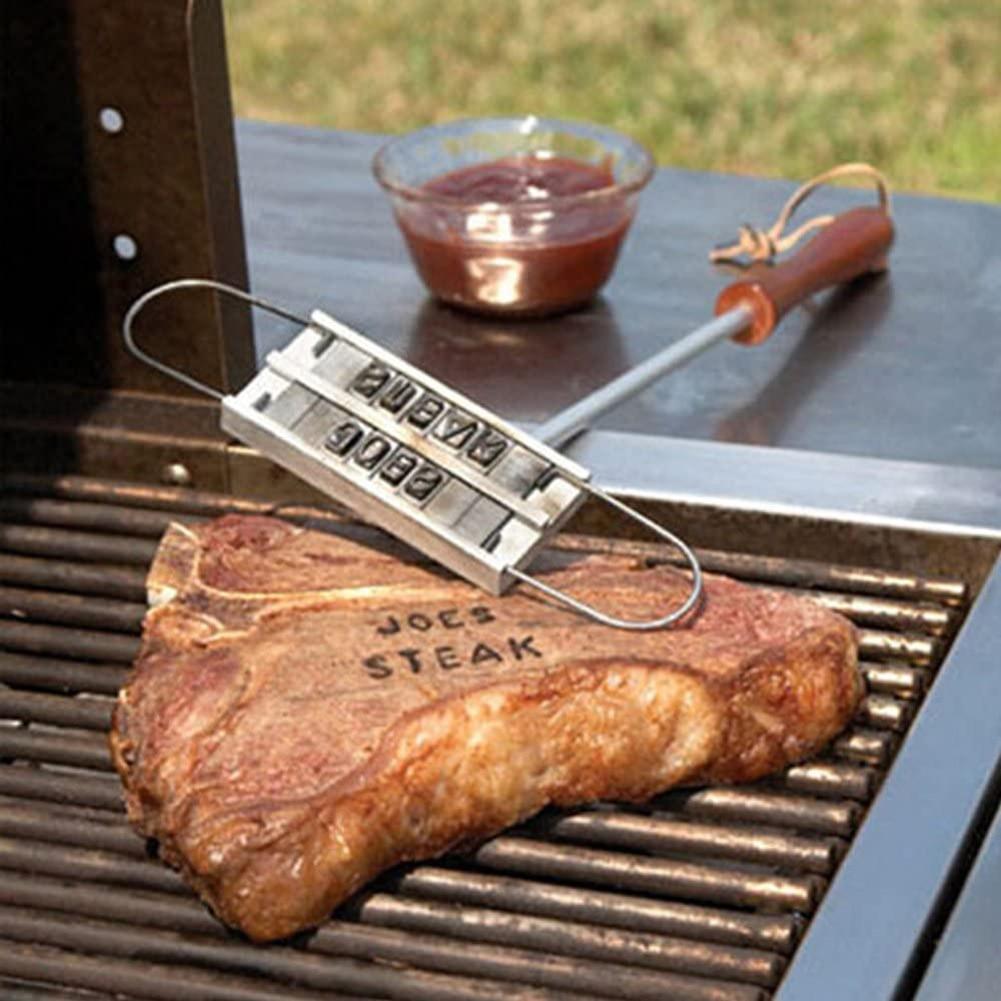 Royallure Anpassad BBQ Branding Iron med 55 Utbytbara Bokstäver för Grillning Carvallo