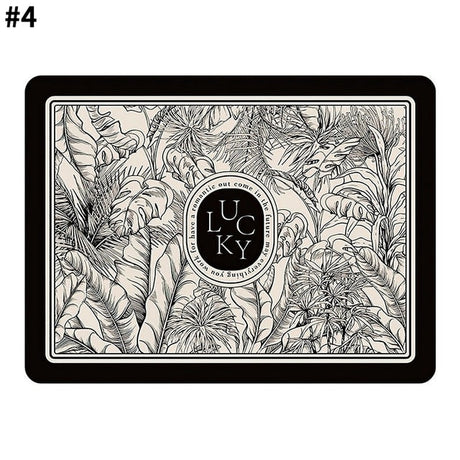 Royallure Absorbent Dish Drying Mat – Floral Polyester Bänkskydd, Anti-Slip & Snabbtorkande Carvallo