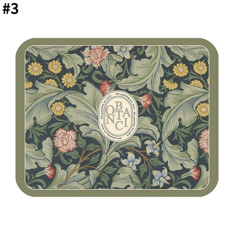 Royallure Absorbent Dish Drying Mat – Floral Polyester Bänkskydd, Anti-Slip & Snabbtorkande Carvallo