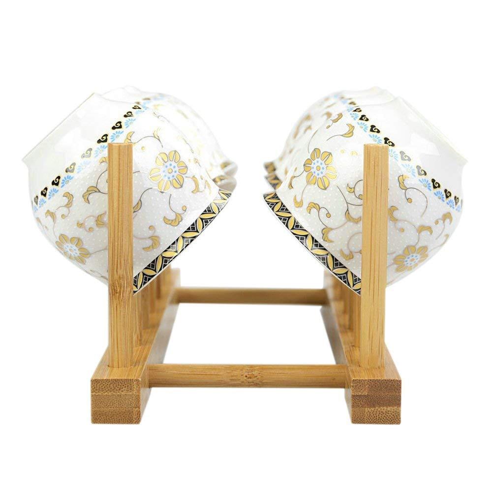 Royallure Fällbart Bambudiskställ – Miljövänlig, Lufttorkdesign, Platsbesparande Carvallo