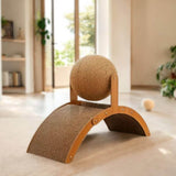 Royallure Hållbar Katt Klösträd med Snurrande Sisalboll – Hålig Design, Stabil Carvallo