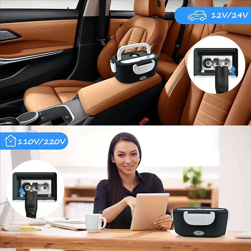 Royallure Elektrisk Lunch Box Mat Värmare, Portabel Värmd Behållare för Bil, Hem & Camping Carvallo