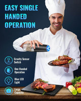 Royallure Elektrisk Salt- och Pepparkvarn – USB-laddningsbar, Justerbar Keramik och LED-lampa Carvallo