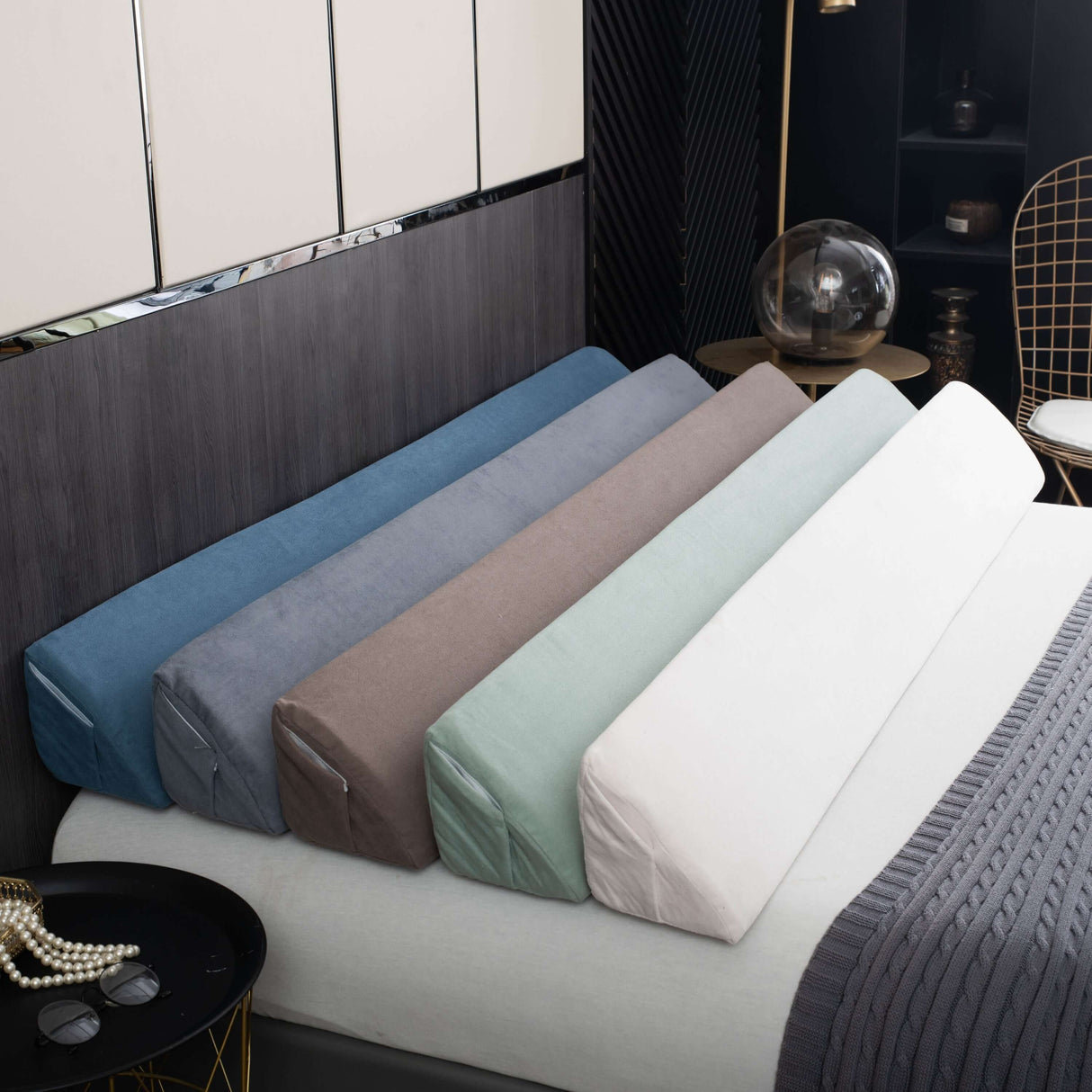 Royallure Premium Gap-Filler Wedge Pillow – Säng Huvudgavel Gap Stoppare & Upphöjd Ryggstöd Carvallo