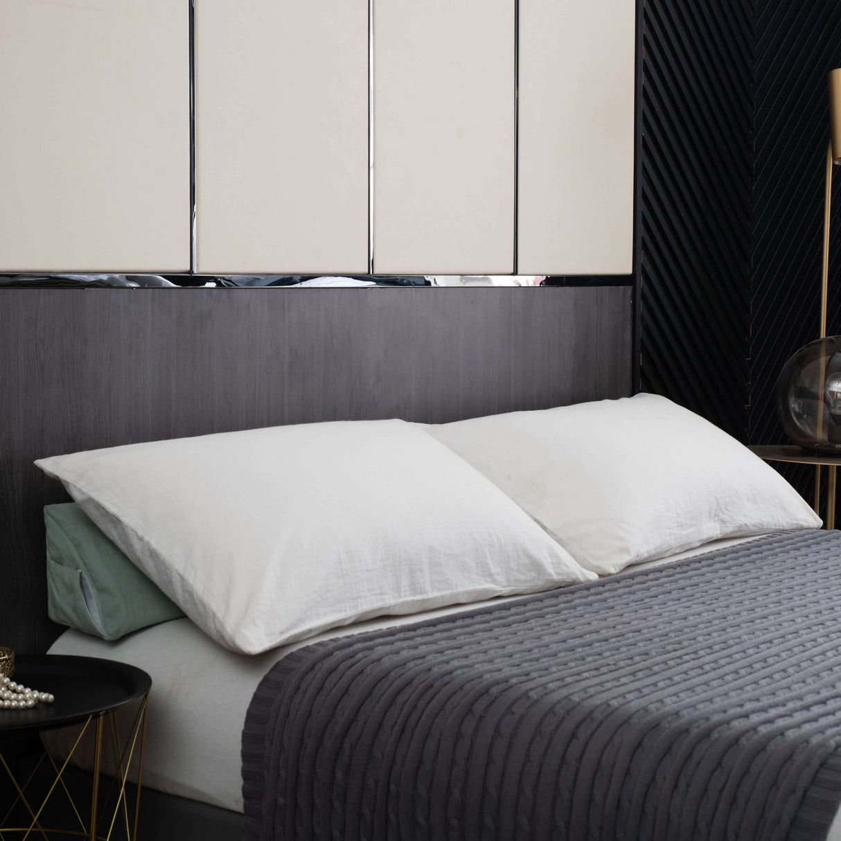 Royallure Premium Gap-Filler Wedge Pillow – Säng Huvudgavel Gap Stoppare & Upphöjd Ryggstöd Carvallo