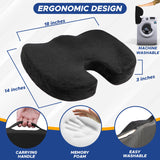 Royallure Gel Memory Foam Sittkudde för Ischiaslindring – Ergonomisk, Halkfri, Bärbar Design för Ultimat Komfort Carvallo