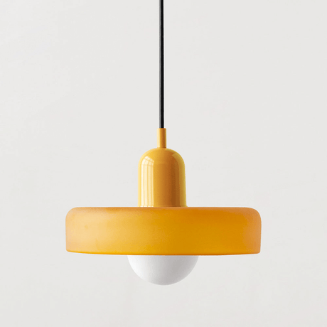 Royallure Bauhaus Färgat Glas Pendel-lampa – Konstnärlig Glasburk, Geometrisk, Retro-Modern Carvallo
