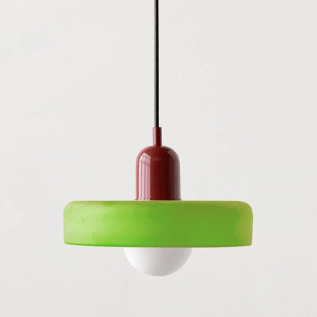 Royallure Bauhaus Färgat Glas Pendel-lampa – Konstnärlig Glasburk, Geometrisk, Retro-Modern Carvallo