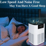 Royallure Luftrenare med HEPA-filter, Negativjongenerator för rök- och luktborttagning, Hem- och kontorsanvändning Carvallo