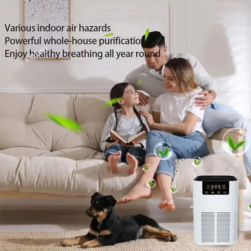 Royallure Luftrenare med HEPA-filter, Negativjongenerator för rök- och luktborttagning, Hem- och kontorsanvändning Carvallo