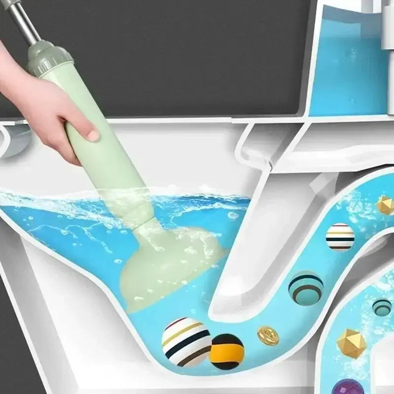 Royallure Högtrycks Silikon Toalett Plungers – Teleskopisk Pump, Anti-Tilltäppningsverktyg Carvallo